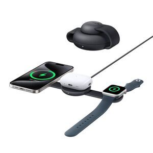 Anker -  Qi2 15W Travel 3 in 1 Wireless Charger UFO Black